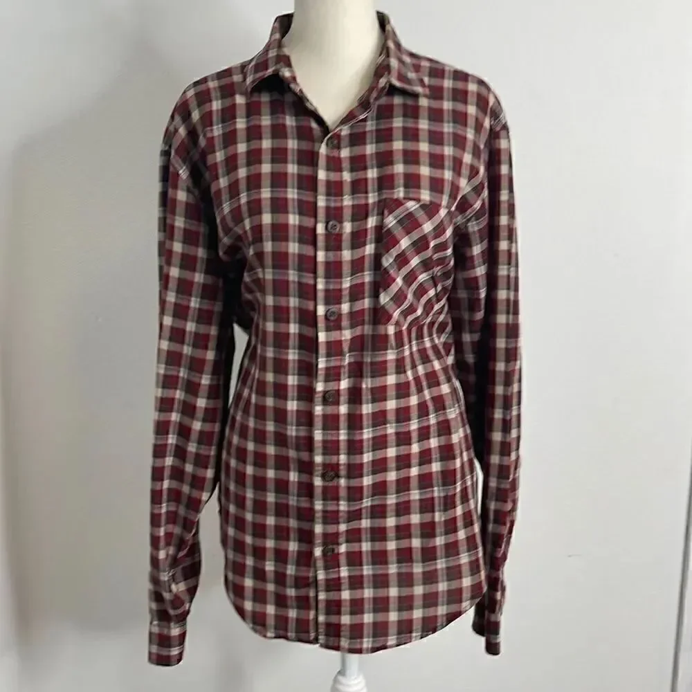 REI button up blouse.  Size Medium. Soft and breathable Lyocell and cotton mix.